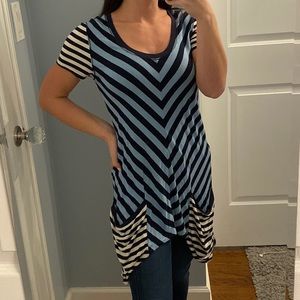 Philosophy Stripe Tunic Tee